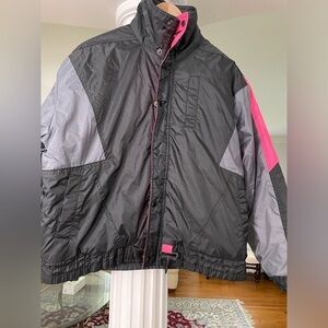 Milano Bay woman’s three tone winter jacket with zipper up and snap buttons . M